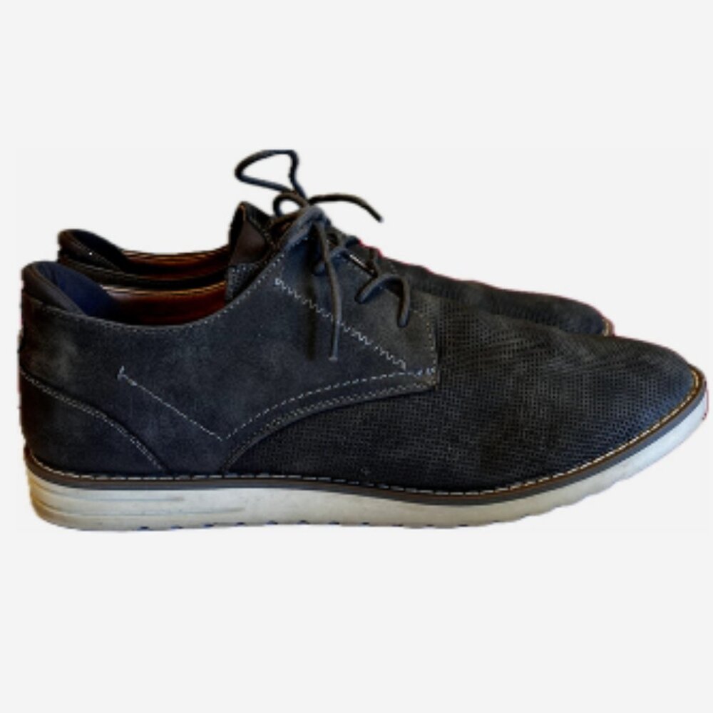 Madden Captor Shoes Oxford Casual Men's Size 13 M Gray Lace Up Suede Blend